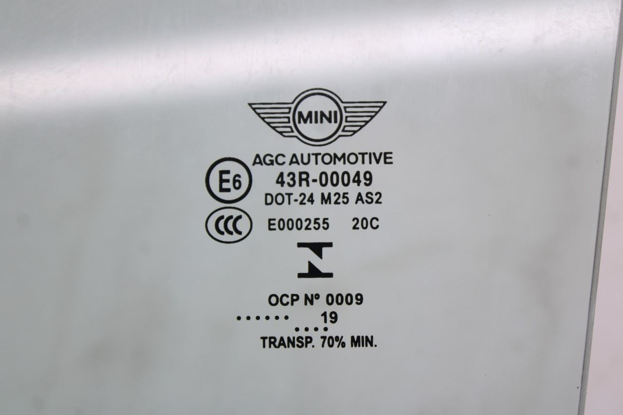 2013-2021 Mini Hardtop Cooper Front Left Door Window Movable Glass 7296447 OEM - Alshned Auto Parts