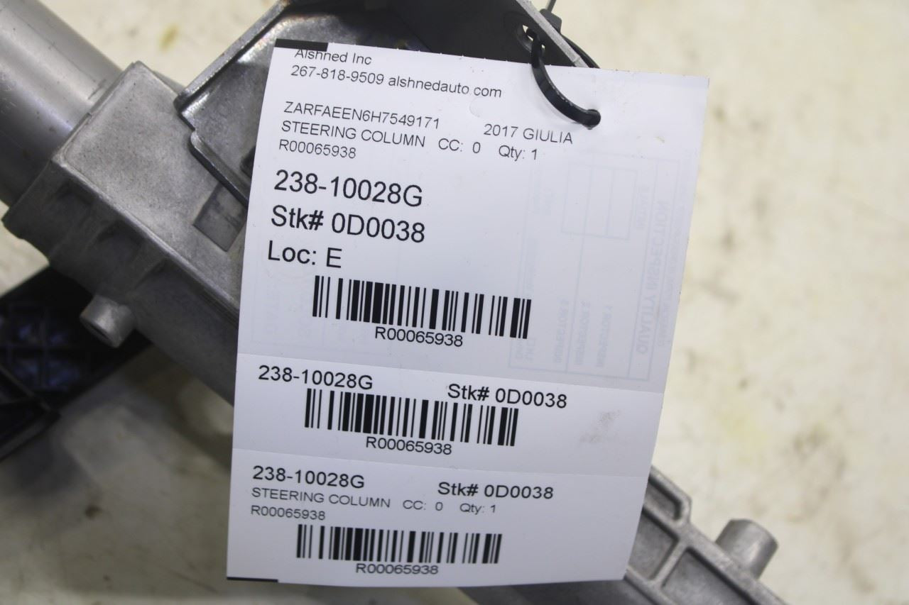 17-21 Alfa Romeo Giulia Ti AWD 2.0L Steering Column w/ Intermediate Lower Shaft - Alshned Auto Parts