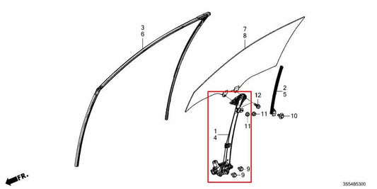 23-26 Acura Integra A-Spec Front Left Driver Side Door Window Regulator w/ Motor - Alshned Auto Parts