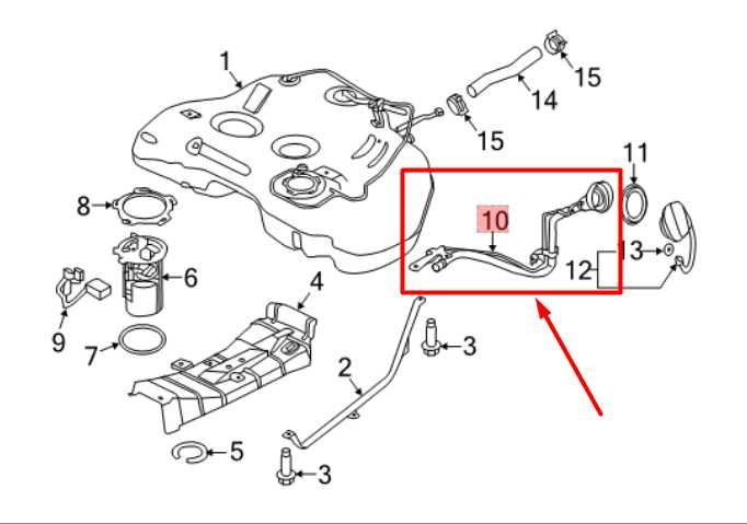 2012-2020 Nissan Maxima Fuel Tank Filler Neck Hose Pipe 17221-9DC0A OEM - Alshned Auto Parts