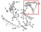 2010-13 Mercedes-Benz E350 4Matic Front Left Headlight Support Bracket Frame Set - Alshned Auto Parts