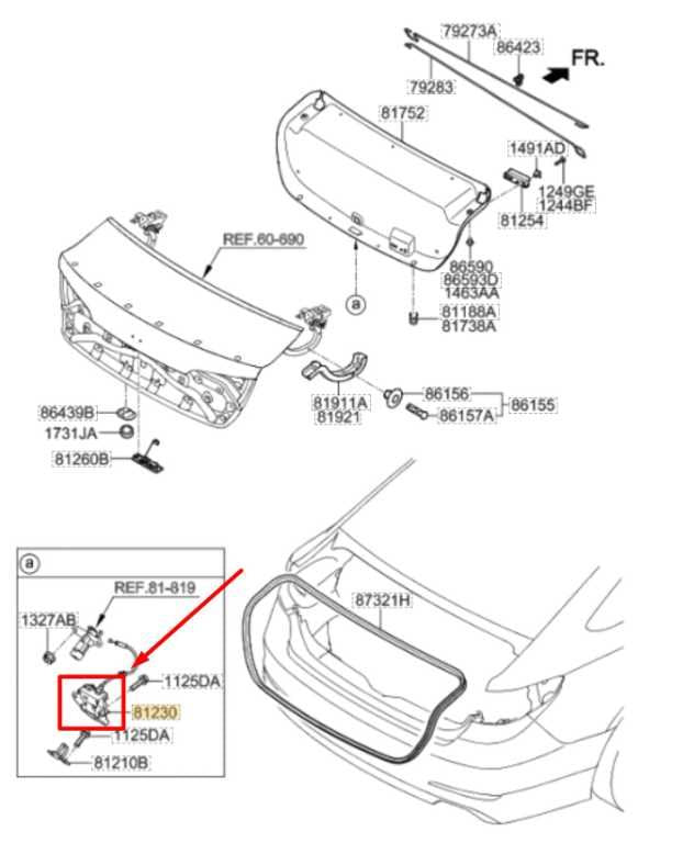 2015-2017 Hyundai Sonata Rear Trunk Lid Latch Lock Actuator 81230-C1010 OEM - Alshned Auto Parts