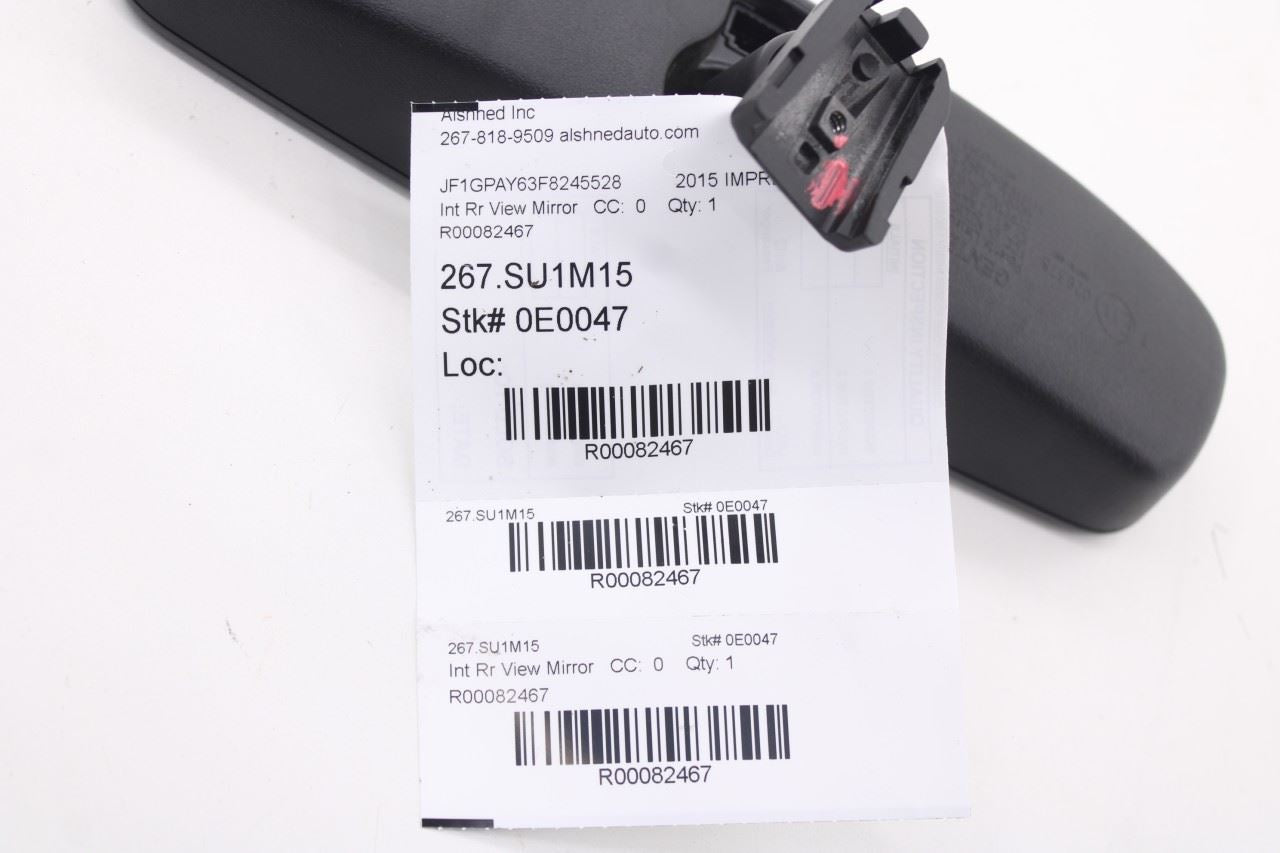2012-16 Subaru Impreza Sport Premium Interior Inside Rear View Mirror 92021FJ0007