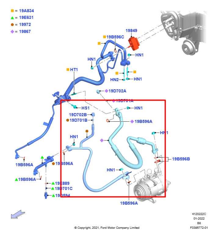 2022-26 Ford Expedition MAX XLT 3.5L Conditioning Suction and Discharge Hose Set - Alshned Auto Parts