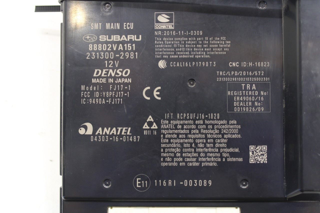 2020-2021 Subaru WRX Premium Theft-Locking Keyless Entry Module 88802VA151 OEM - Alshned Auto Parts