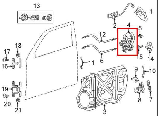2011-2023 Dodge Charger GT AWD Front Left Driver Side Door Lock Latch Actuator - Alshned Auto Parts