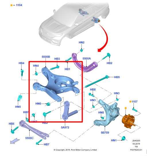 2020-2025 Ford Explorer 3.3L AWD Rear Left Driver Side Lower Control Arm Spring - Alshned Auto Parts