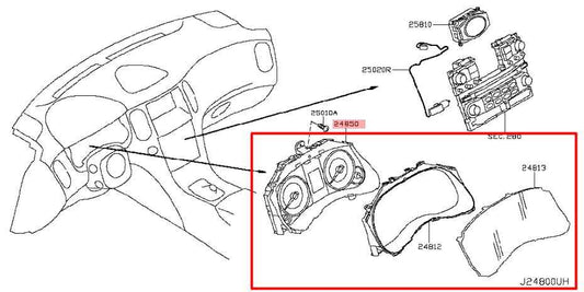 2014-17 Infiniti QX50 3.7L AWD Speedometer Gauge Instrument Cluster 112K Mileage - Alshned Auto Parts