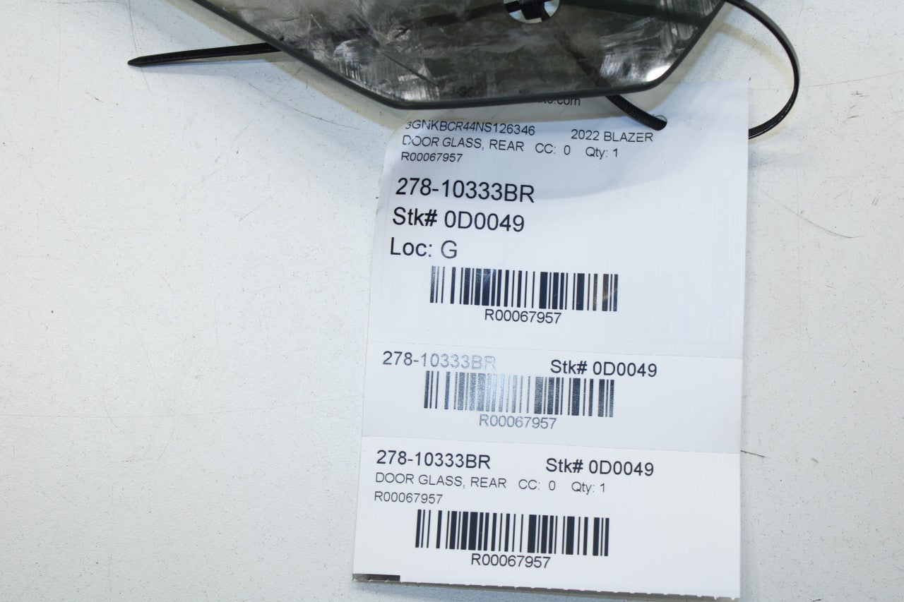 2019-2025 Chevrolet Blazer 2LT Rear Right Side Door Window Glass 42441142 OEM - Alshned Auto Parts