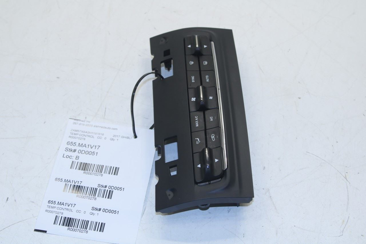 2017-2020 Maserati Ghibli Dash AC Heater Temperature Climate Control 670074920 - Alshned Auto Parts