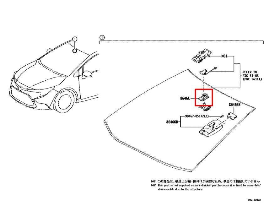 2022-24 Toyota Corolla LE 2.0L FWD Front Windshield Lane Assist Departure Camera - Alshned Auto Parts