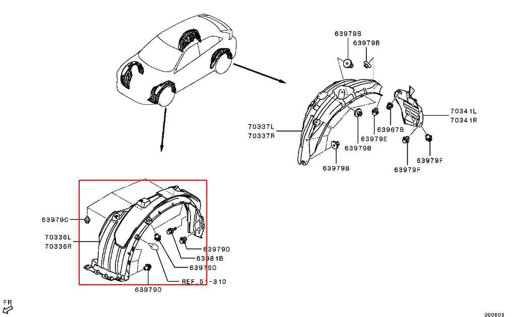 2018-2025 Mitsubishi Eclipse Cross ES Front Left Wheelhouse Liner Splash Shield - Alshned Auto Parts