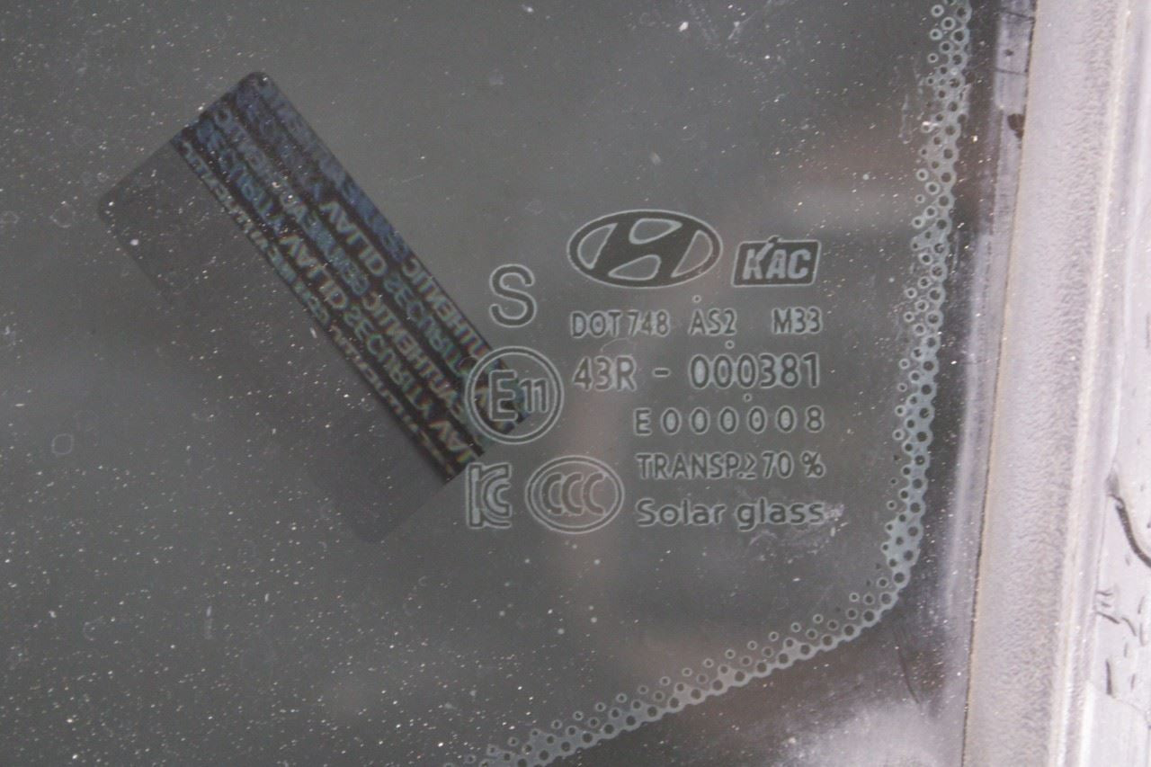 2017-2020 Hyundai Elantra Value Edition Rear Left Door Vent Glass w/ Run Channel - Alshned Auto Parts