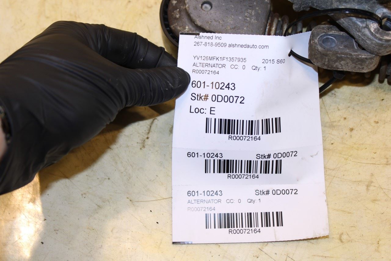 2015-2018 Volvo S60 T5 Premier 2.0L Alternator Generator 36010604 OEM - Alshned Auto Parts