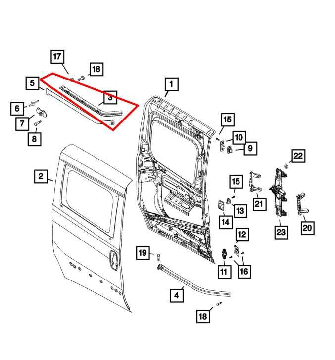 15-21 RAM Promaster City Rear RH Side Sliding Door Upper Guide Track 68266540AA - Alshned Auto Parts