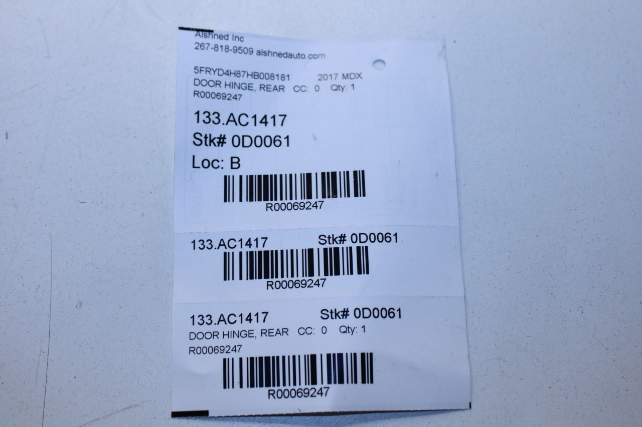 2014-20 Acura MDX Advance Rear Right Door Hinge Upper and Lower Pair - Alshned Auto Parts