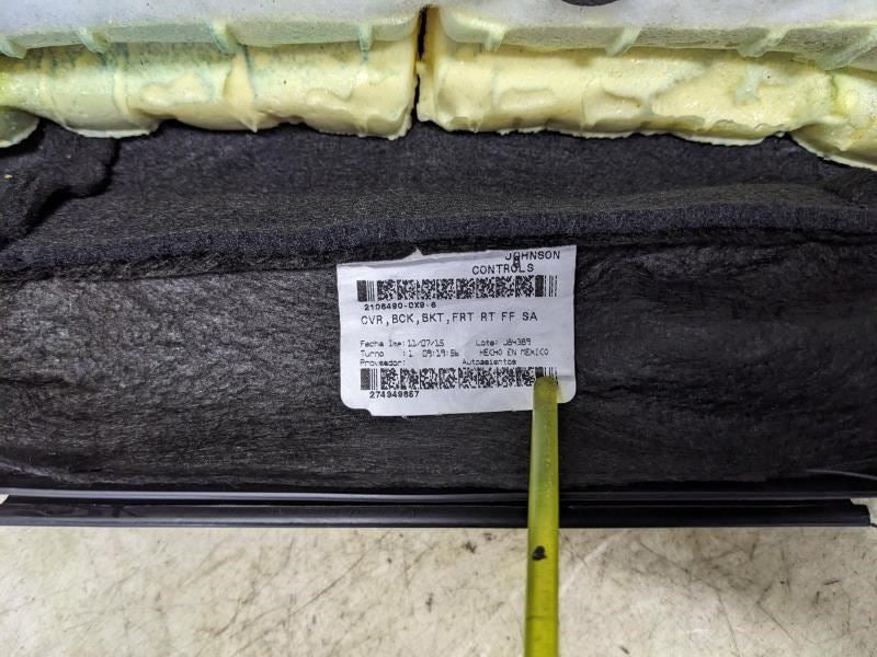 2011-17 Dodge Journey SXT Front Passenger Right Side Seat Backrest Upper Cushion11