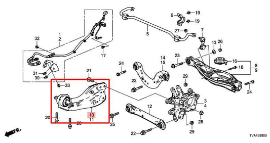 2018-2022 Honda Accord FWD Rear Right Trailing Control Arm 52360-TVA-A03 OEM - Alshned Auto Parts