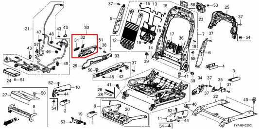 2022-2026 Acura MDX Front Passenger Right Side Seat Adjustment Control Switch - Alshned Auto Parts