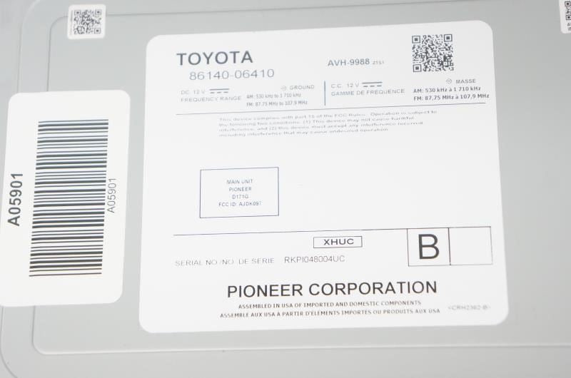 18-2020 Toyota Camry Touchscreen Radio Display Receiver 86140-06410 OEM *ReaD* - Alshned Auto Parts