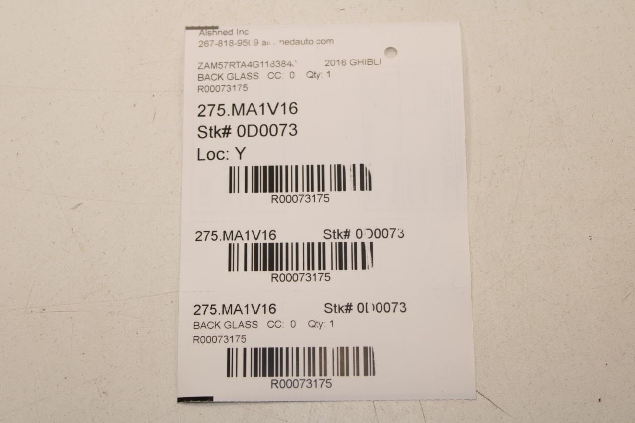 2014-2024 Maserati Ghibli S Q4 Rear Back Window Glass 673003590 OEM - Alshned Auto Parts
