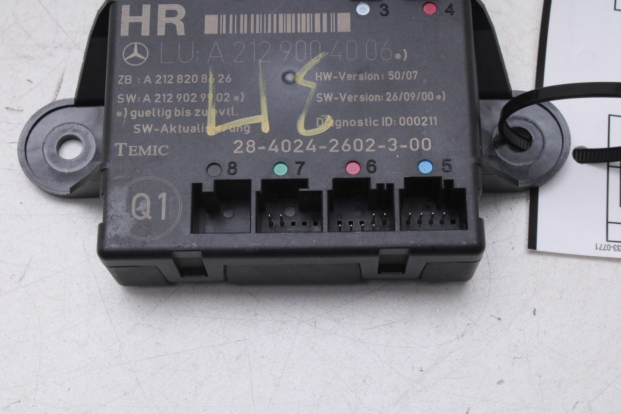 2010-2016 Mercedes-Benz E350 Sport 4MATIC Rear Right Side Door Control Module - Alshned Auto Parts