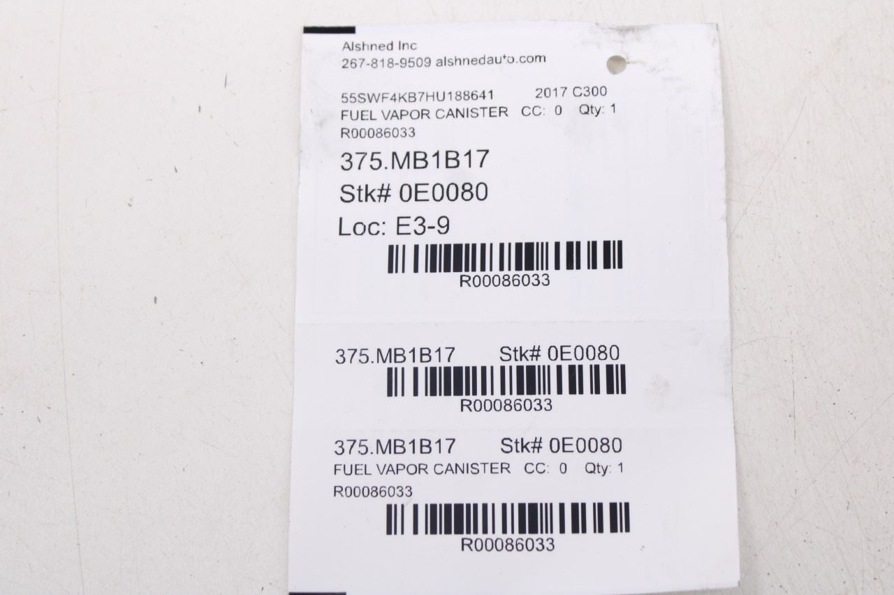 2015-2018 Mercedes-Benz C300 4Matic 2.0L Fuel Vapor Emission Canister 205470400016