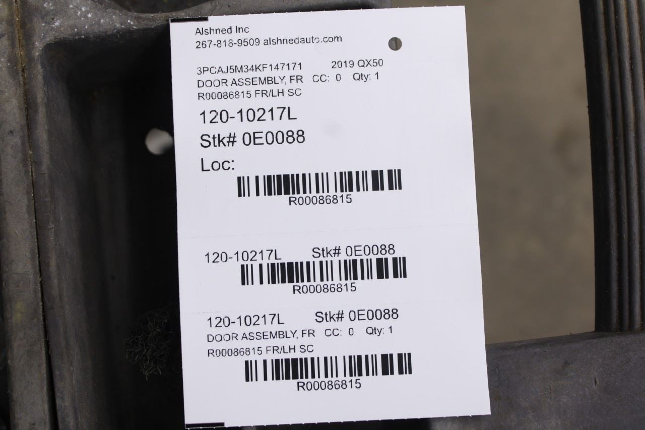 2019-2025 Infiniti QX50 ESSENTIAL Front Left Side Door Shell Panel H0101-5NAMA - Alshned Auto Parts