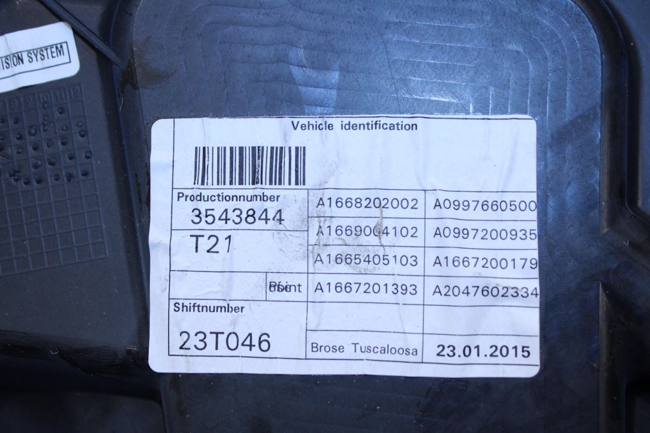 12-15 Mercedes-Benz ML350 FR LH Door Window Regulator w/ Carrier Plate and Motor - Alshned Auto Parts