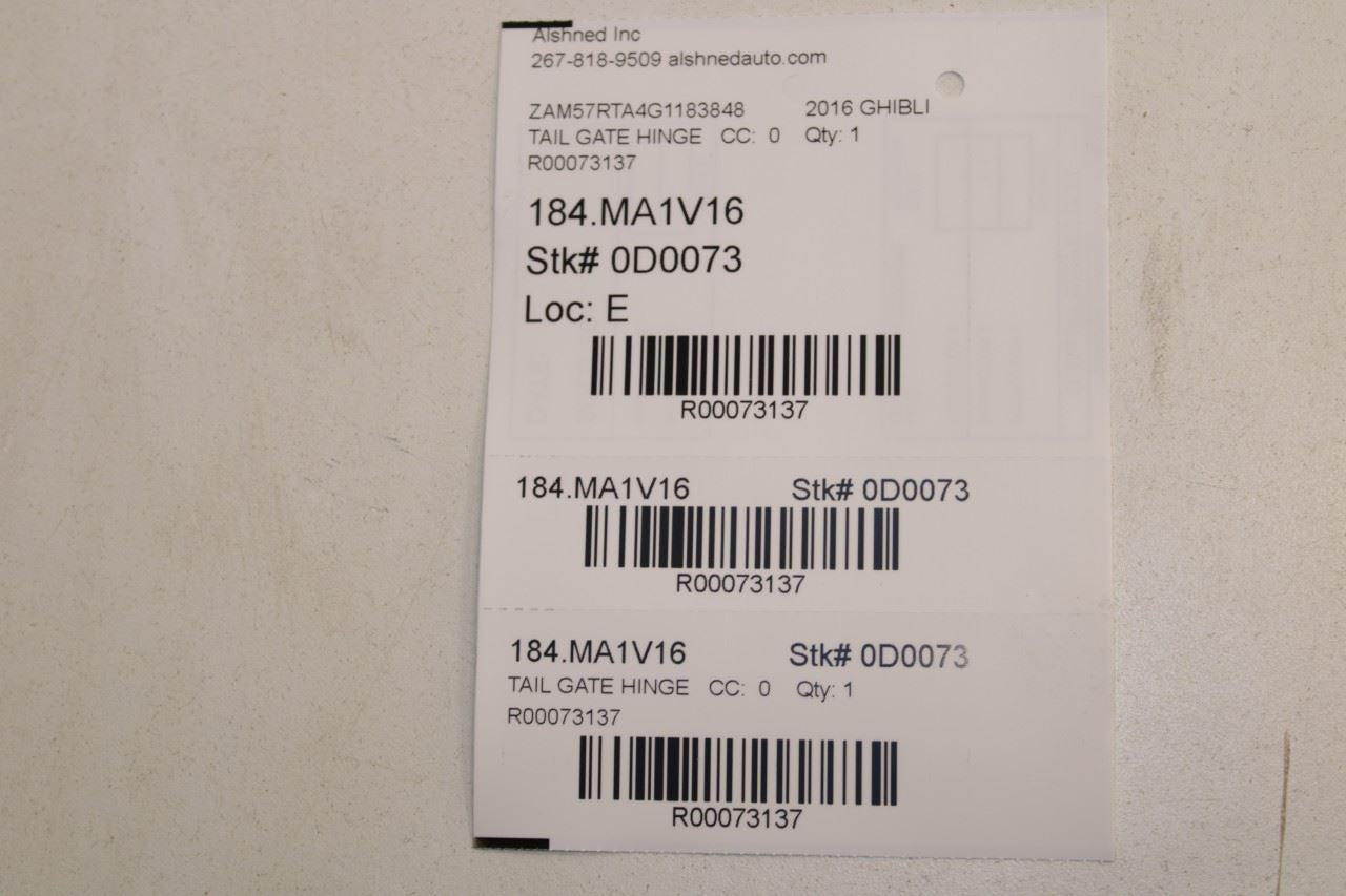 14-21 Maserati Ghibli S Q4 AWD Rear Trunk Deck Lid Right and Left Side Hinge Set - Alshned Auto Parts