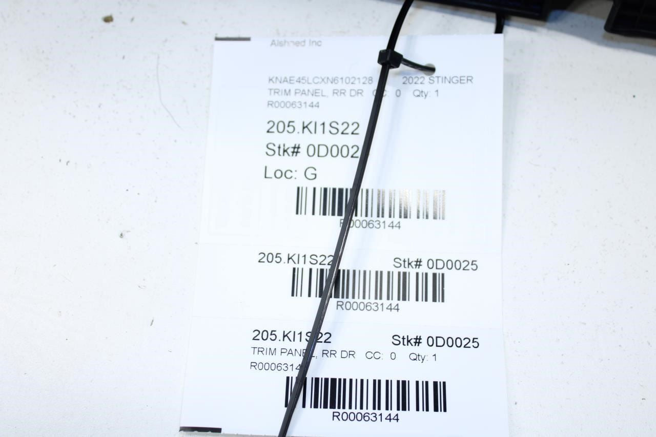 2022-2023 Kia Stinger GT1 Rear Left Driver Door Trim Panel 83303-J5080KJW OEM - Alshned Auto Parts