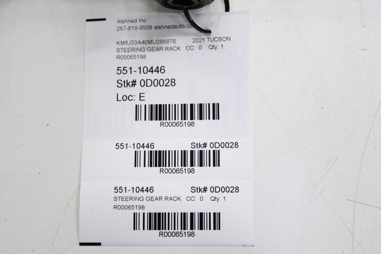 2019-21 Hyundai Tucson Value FWD Power Steering Gear Rack and Pinion 56500-D3500 - Alshned Auto Parts