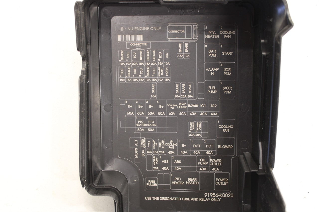 2020-22 Kia Soul LX 2.0L FWD Engine Bay Fuse Relay Junction Box 91240-K0341 OEM - Alshned Auto Parts