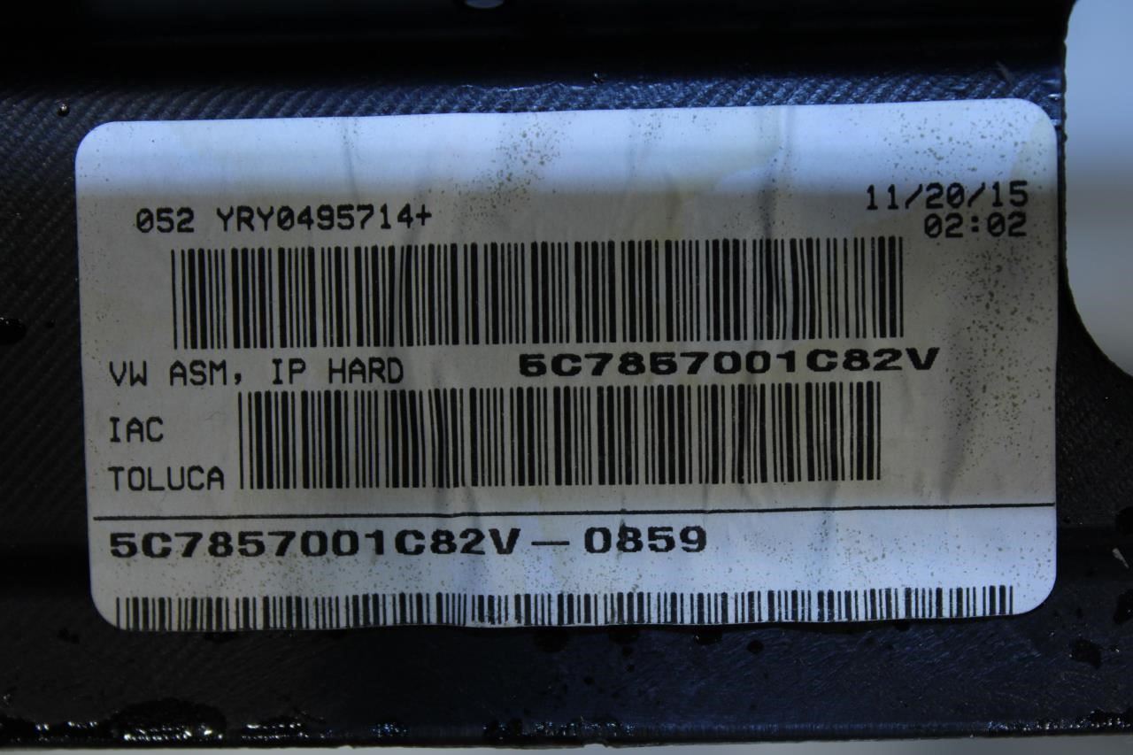 2011-18 Volkswagen Jetta Sport Dash Instrument Panel 5C7-857-001-C82-V OEM *ReaD - Alshned Auto Parts