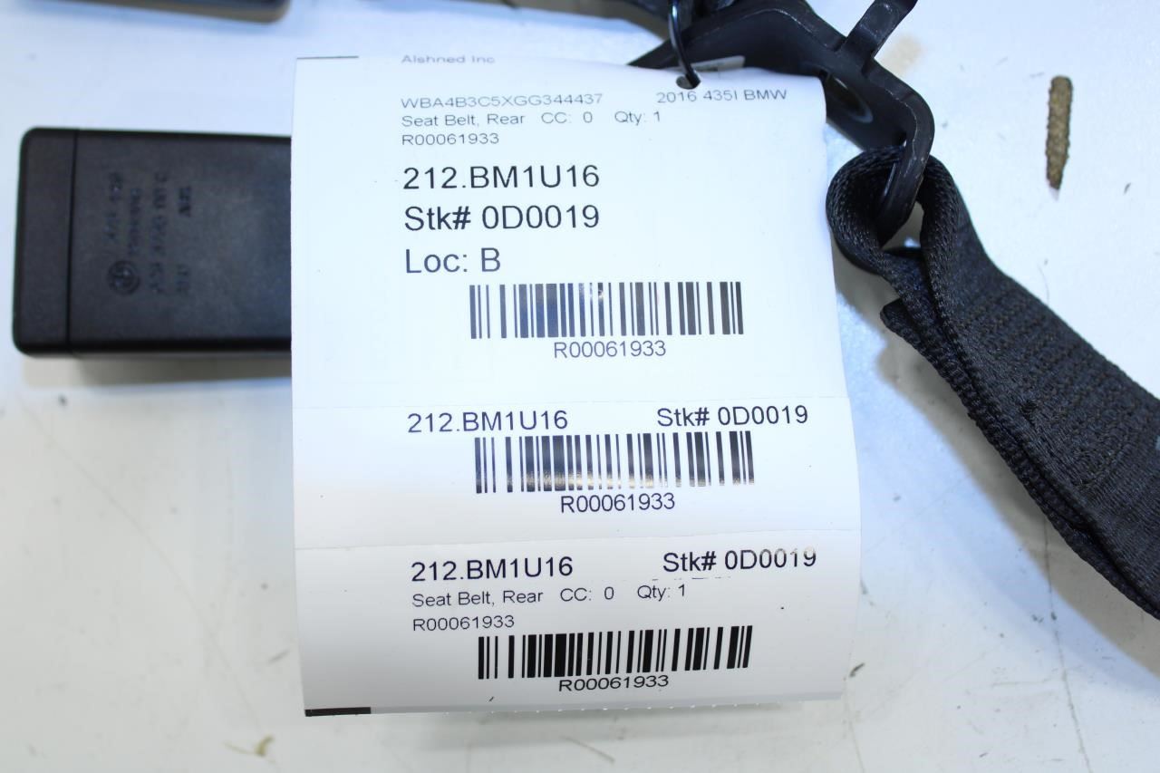 2015-16 BMW 435i Rear Center RH and LH 2nd Row Seat Belt Buckle Set 72117375445 - Alshned Auto Parts