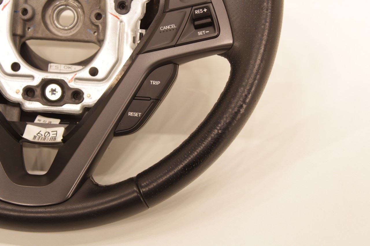 15-17 Hyundai Veloster Turbo 1.6L FWD Steering Wheel Leather w/ Control Buttons - Alshned Auto Parts