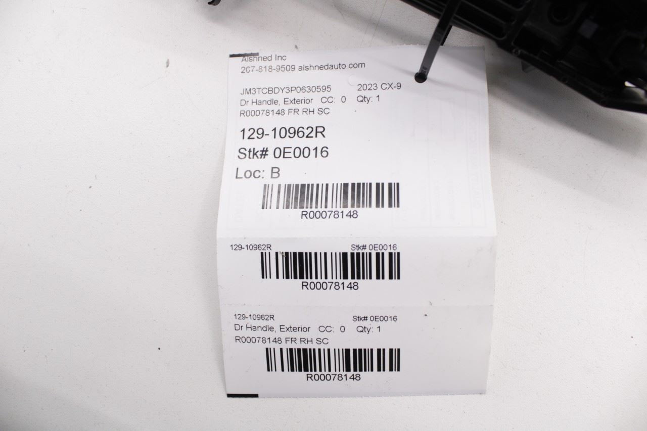 16-23 Mazda CX-9 Grand Touring Front Passenger Right Side Door Exterior Handle - Alshned Auto Parts