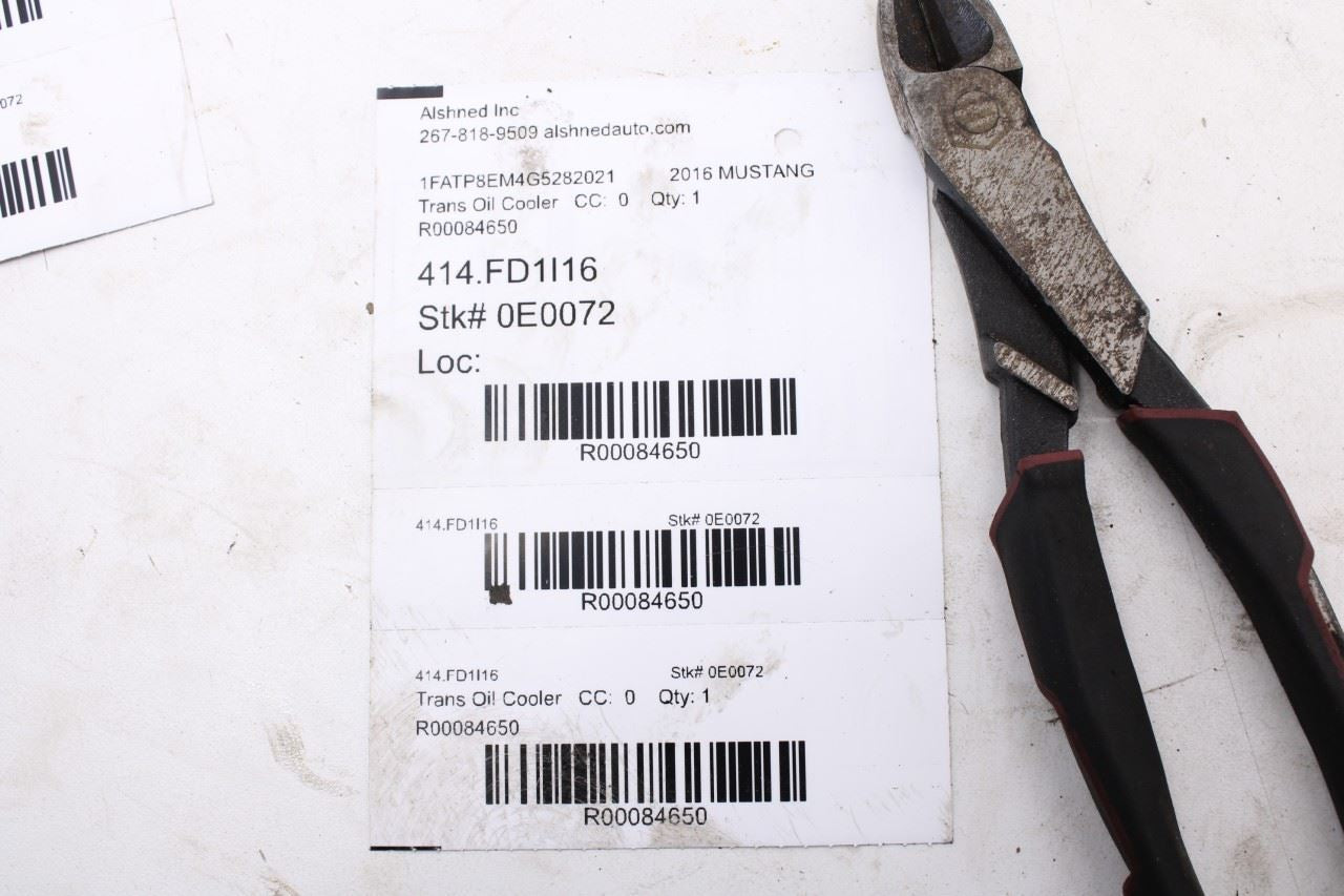 2015-17 Ford Mustang Convertible V6 3.7L Automatic Transmission Oil Cooler Line10