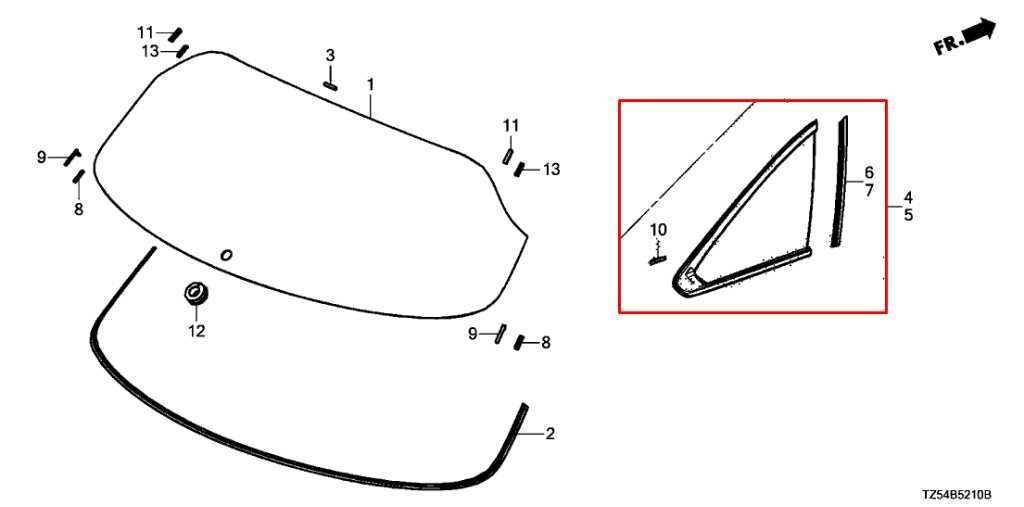 2014-2020 Acura MDX Advance Rear Right Side Quarter Window Glass 73511-TZ5-A11 - Alshned Auto Parts
