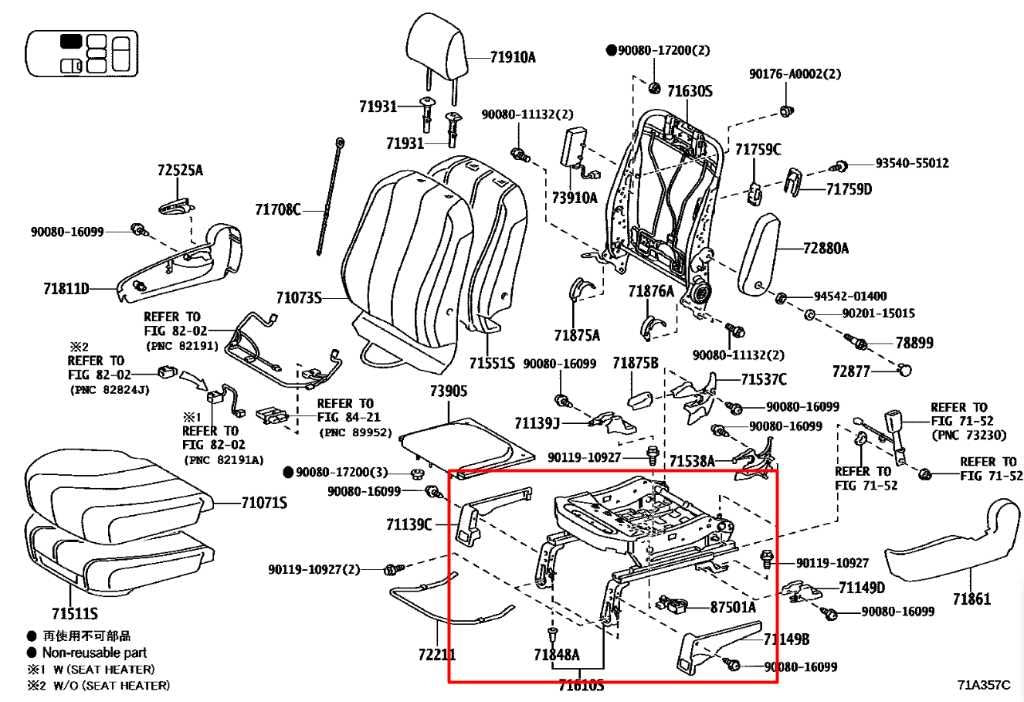 2014-20 Toyota Sienna LE 3.5L Front Passenger Right Side Seat Lower Track Frame - Alshned Auto Parts