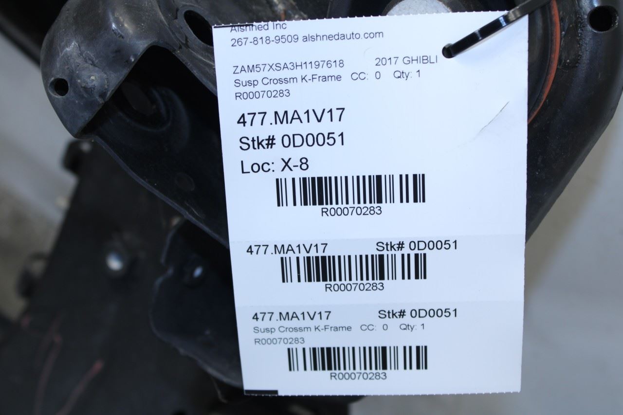 2017-2020 Maserati Ghibli RWD Rear Suspension Crossmember Subframe 670037633 OEM - Alshned Auto Parts