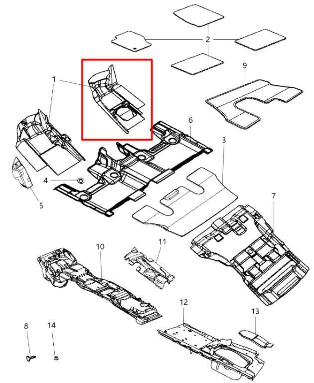 2016-21 Jeep Grand Cherokee Summit Front RH Side Floor Interior Carpet Liner Mat - Alshned Auto Parts