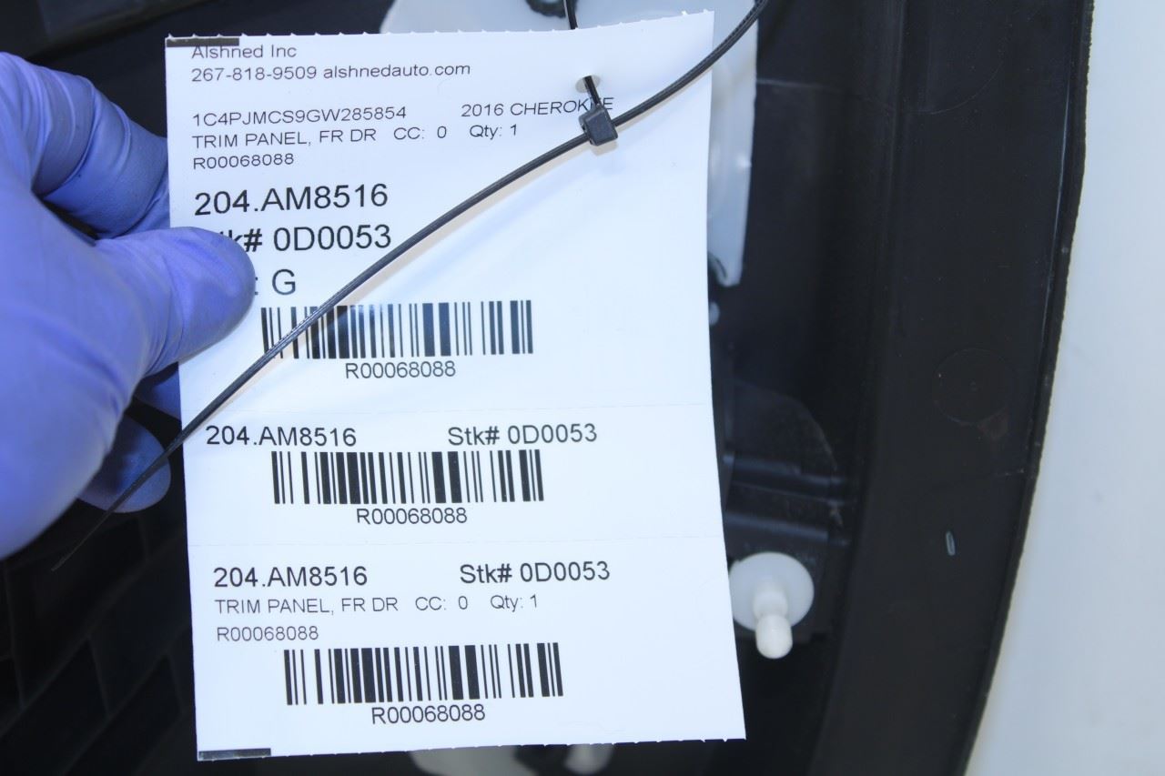 16-17 Jeep Cherokee 75th Anniversary Front Left Side Door Trim Panel 6BC601VHAC - Alshned Auto Parts