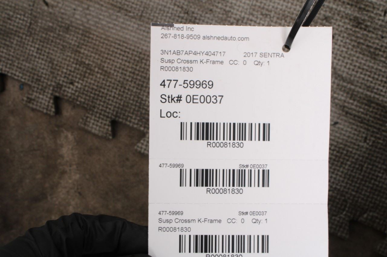 2015-2019 Nissan Sentra SV 1.8L FWD Front Crossmember Subframe 54400-4AT0A OEM13