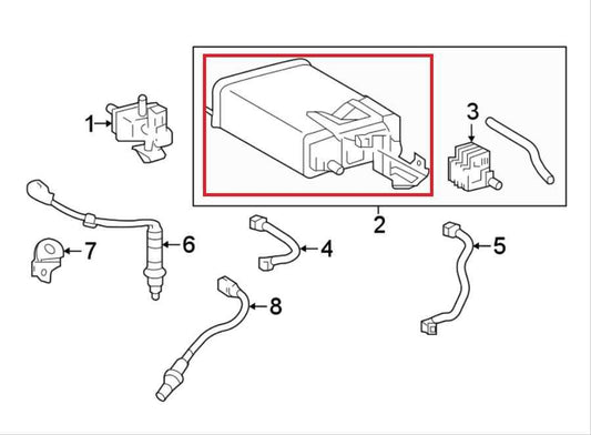 17-23 Toyota Tacoma SR5 3.5L Fuel Vapor Evaporative Emission Canister 7774004050 - Alshned Auto Parts