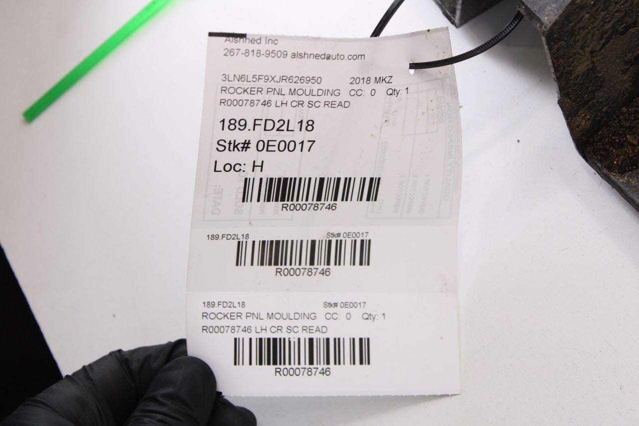 13-20 Lincoln MKZ Reserve Left Rocker Skirt Panel Molding DP63F10166APIA01 *ReaD - Alshned Auto Parts