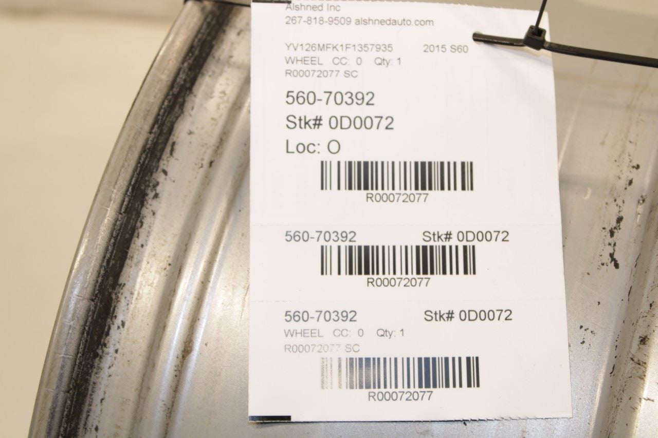 2014-2016 Volvo S60 Aluminum Wheel R17x8J 5 Spoke 31381412 OEM *ReaD* - Alshned Auto Parts