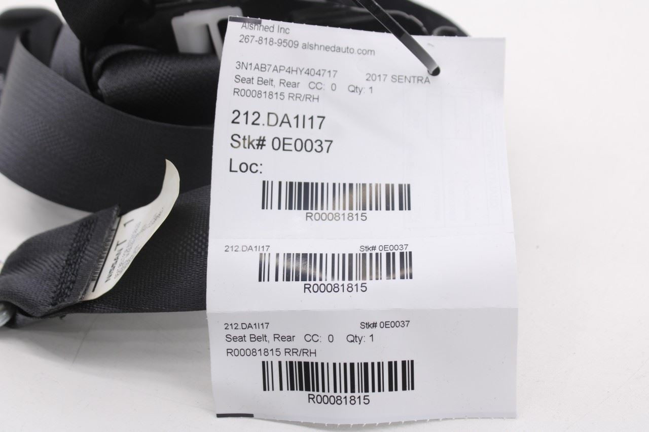 13-19 Nissan Sentra SV 1.8L Rear Right or Left Side 2nd Row Seat Belt Retractor - Alshned Auto Parts