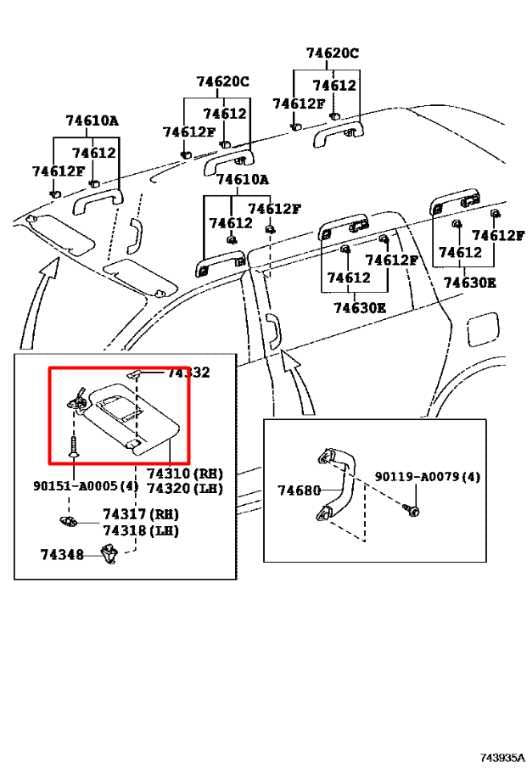 16-20 Toyota Sienna LE Front RH and LH Side Sun Visor Set w/ Illuminated Mirror - Alshned Auto Parts