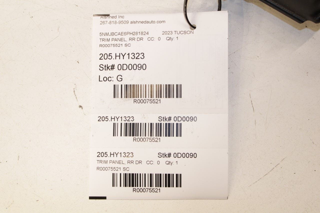 2022-2024 Hyundai Tucson SEL Rear Left Driver Side Door Trim Panel 83310-CW000 - Alshned Auto Parts